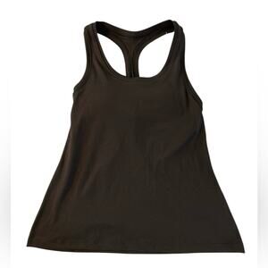 NWT Jockey Black Suede Interlock Airbrush Tank w/Shelf Bra Size Large